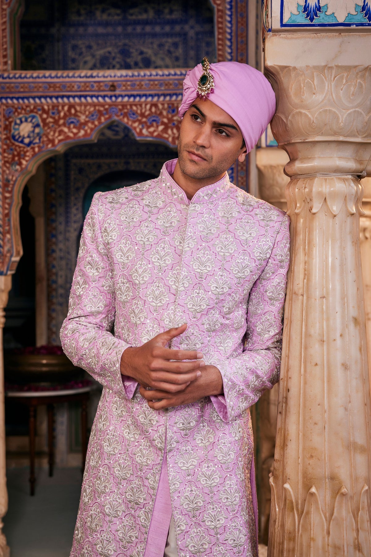 Lilac Atharva Sherwani Set