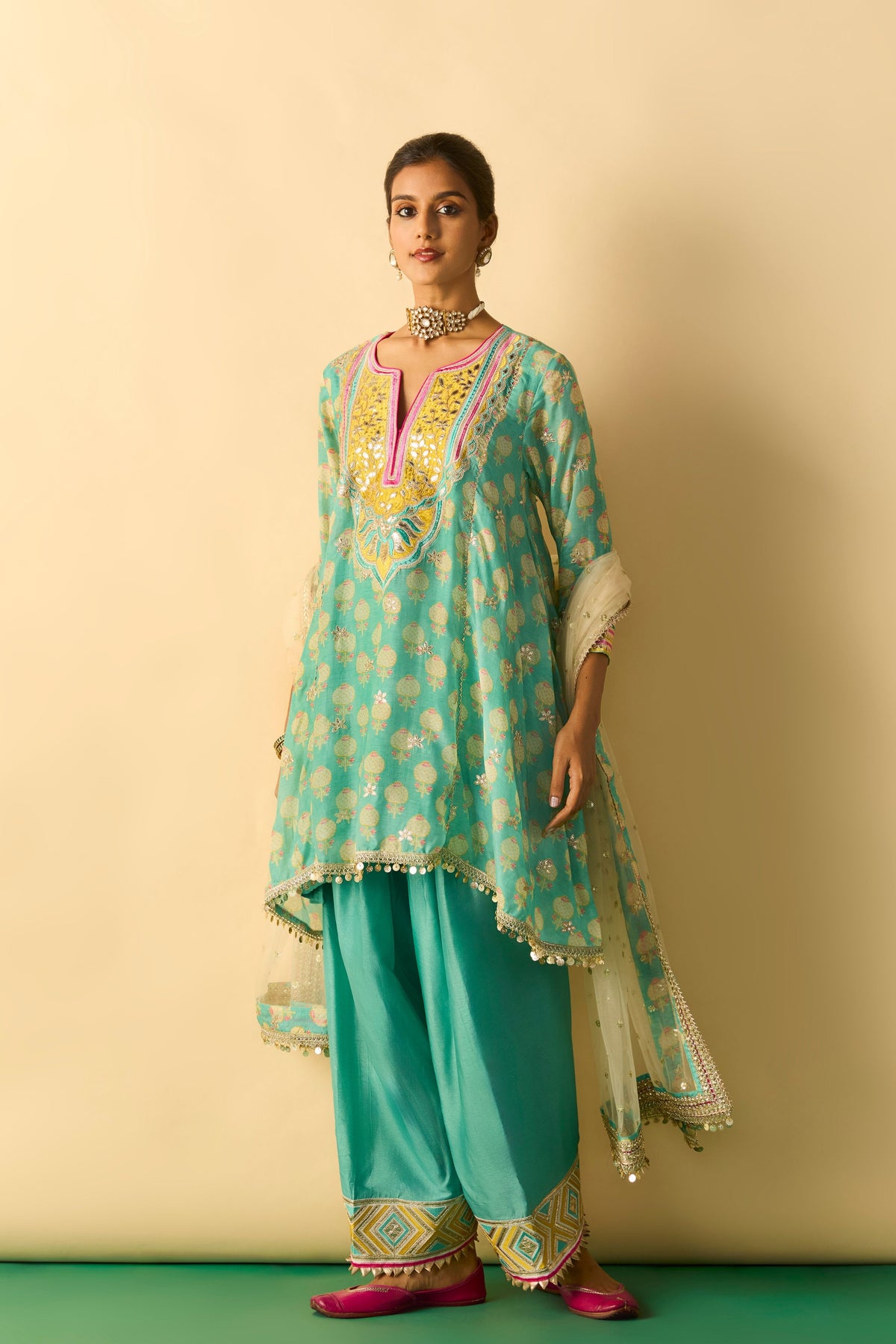 Aqua Anvi Farshi Set
