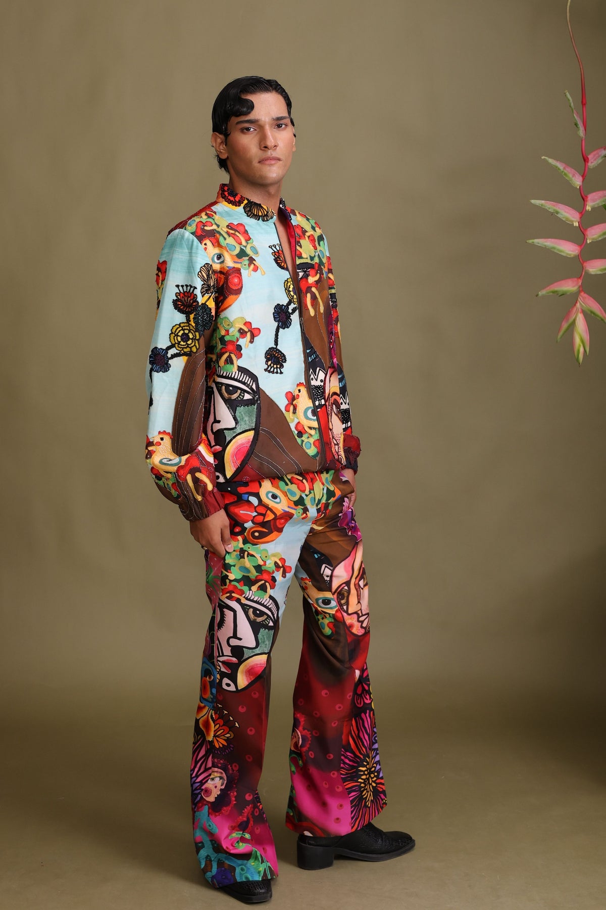 Whispering Forest Highlighted Bomber Jacket
