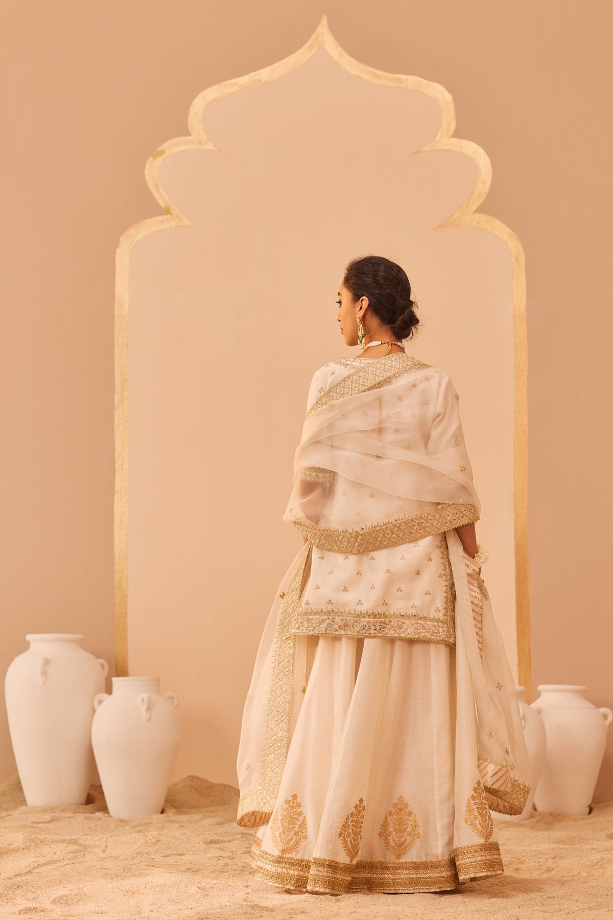 Faaiza Ivory Lehenga Set