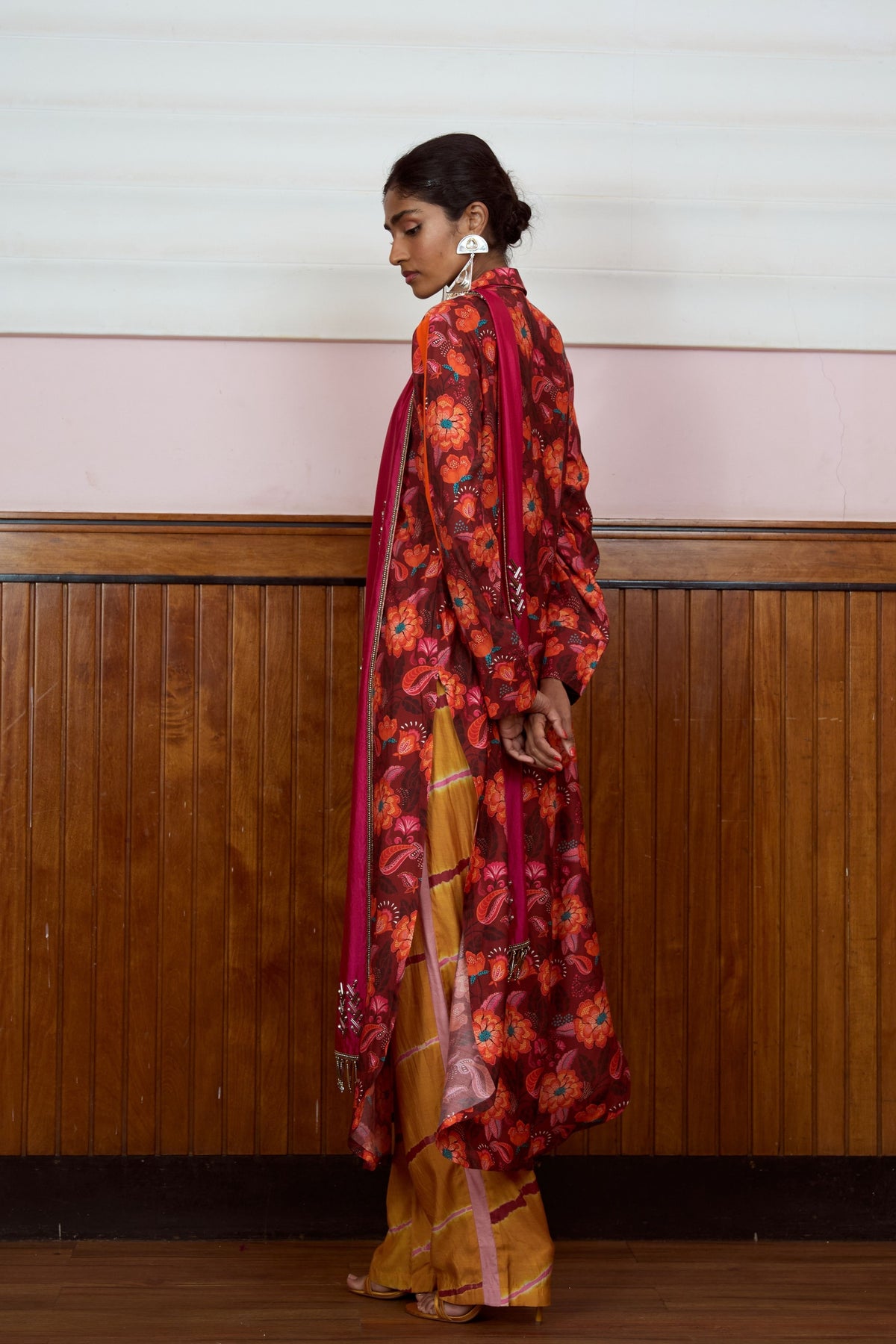 Mehfill Red Floral Kurta Set