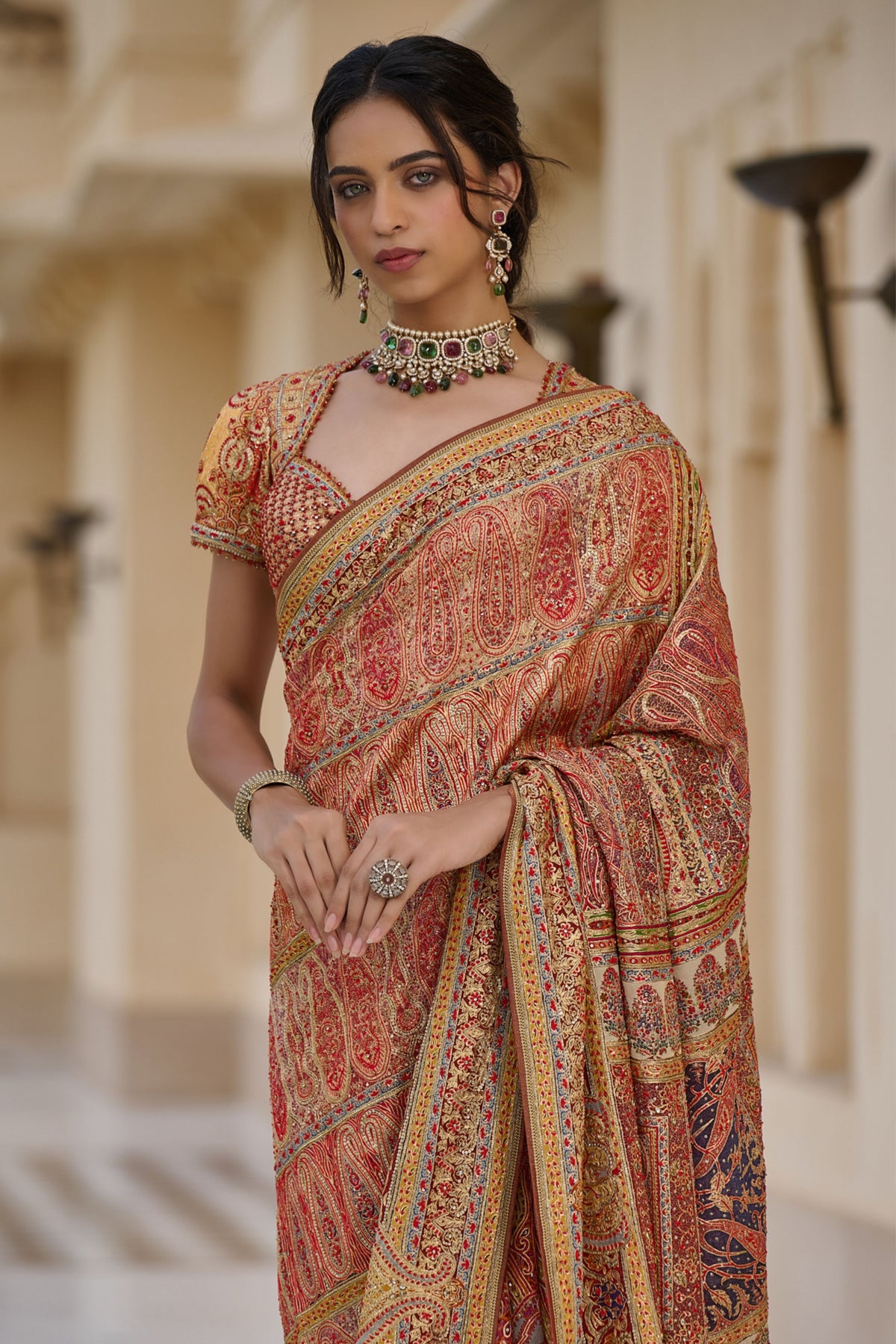 Signature Kashida Embroidered Saree