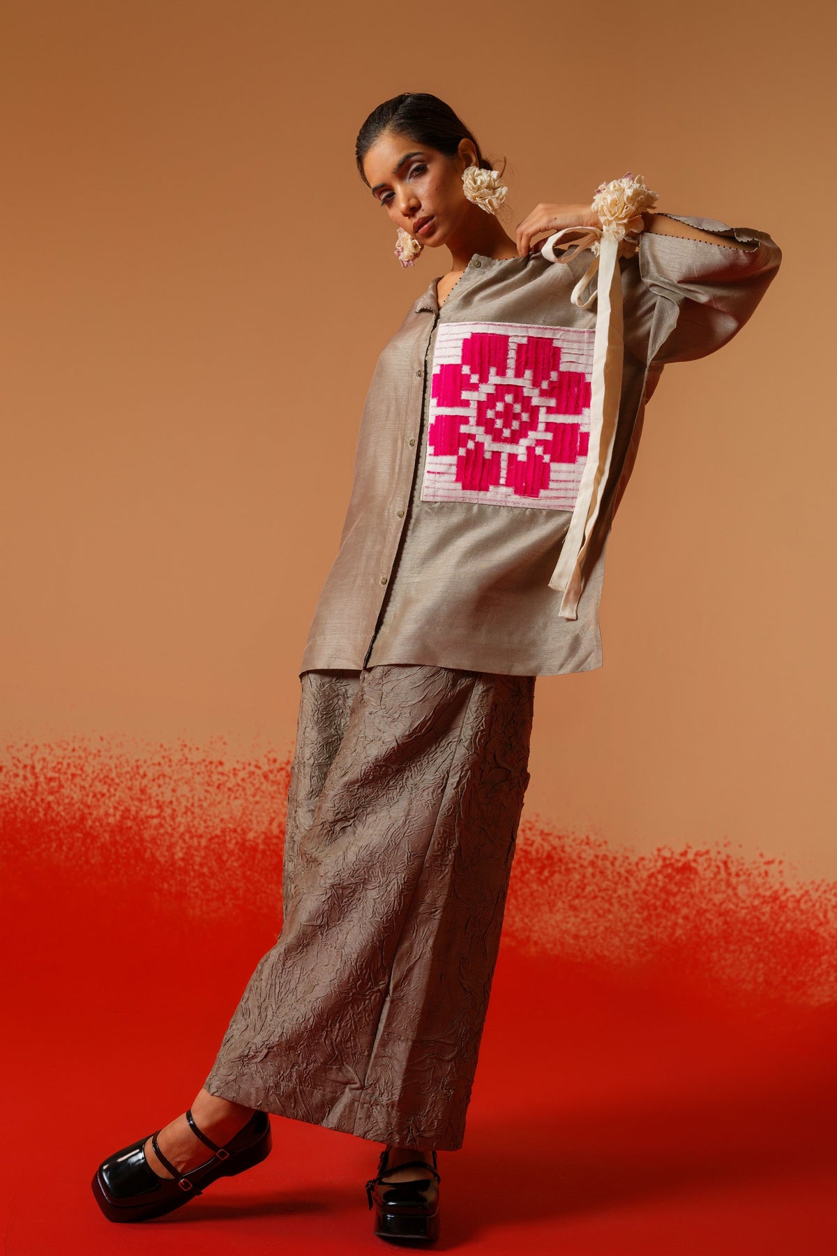 Metallic Root Pants