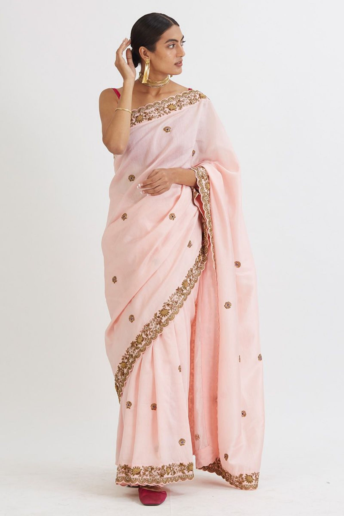 Zeenat Blush Saree Set