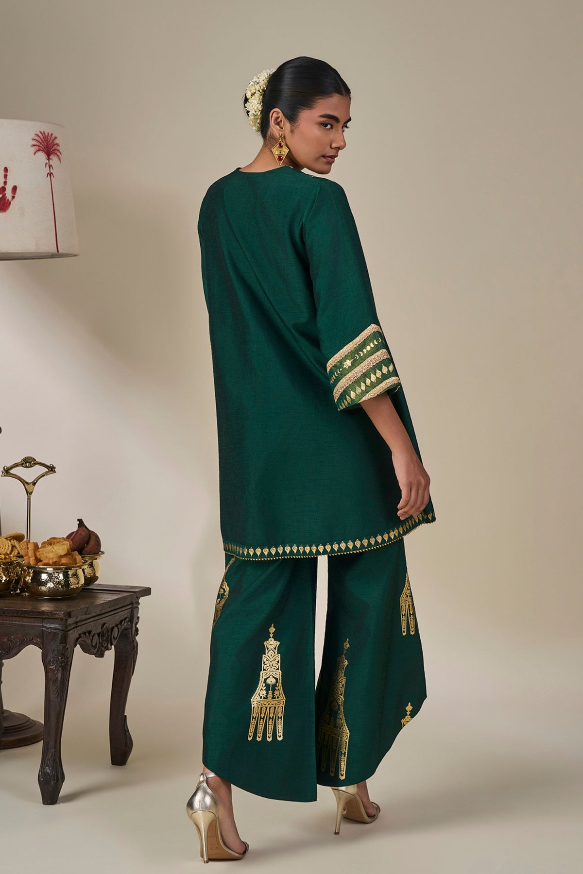 Green Kathakali Muse Tunic Set