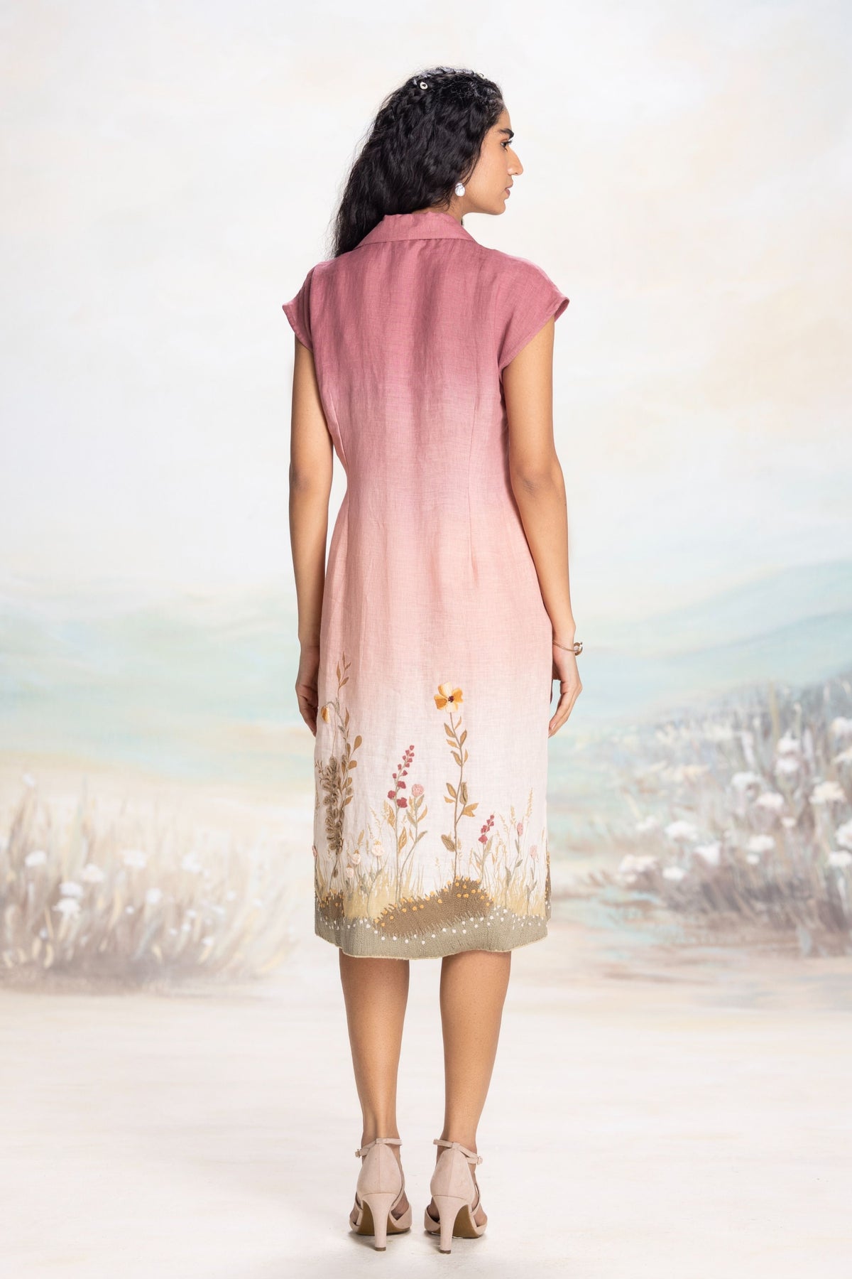 Landscape Sunrise Pink Dress