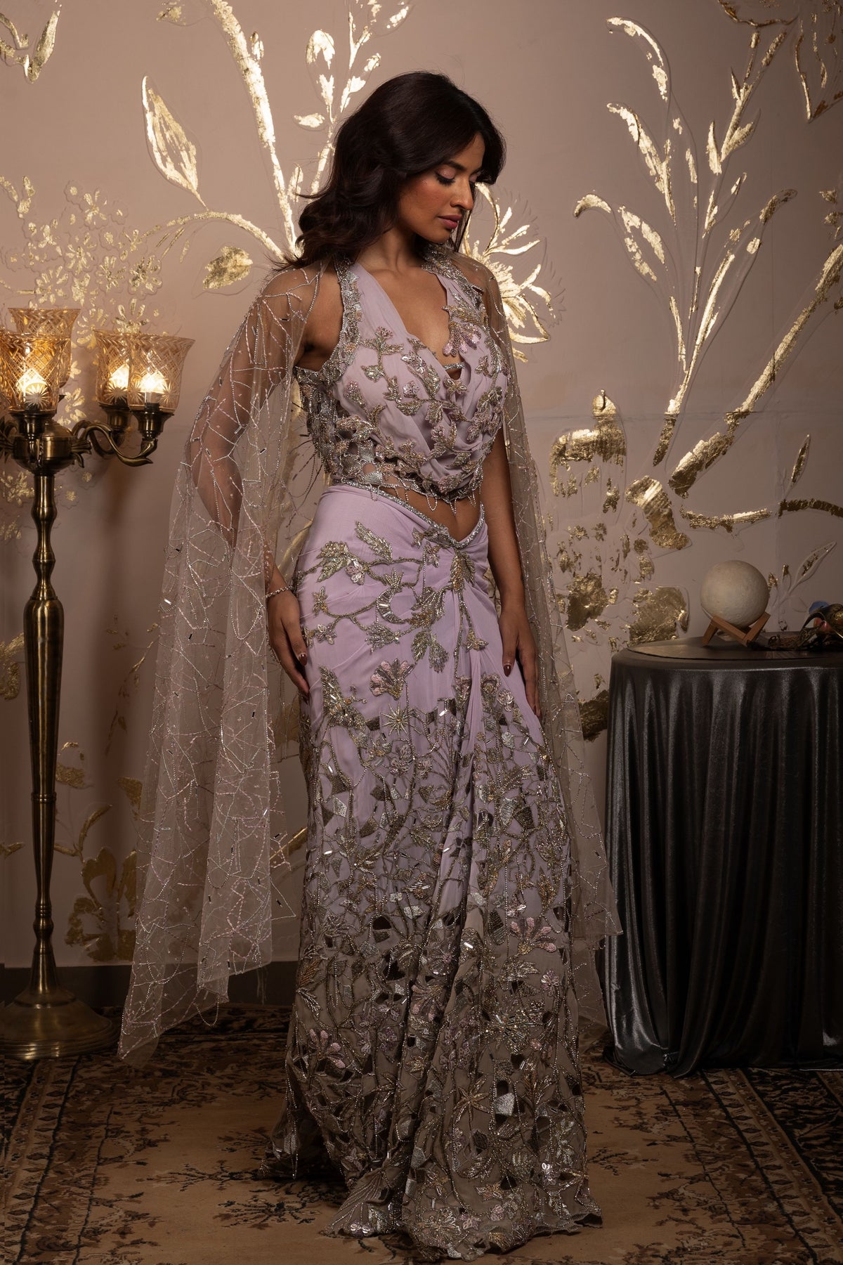 Carina Drape Saree Set