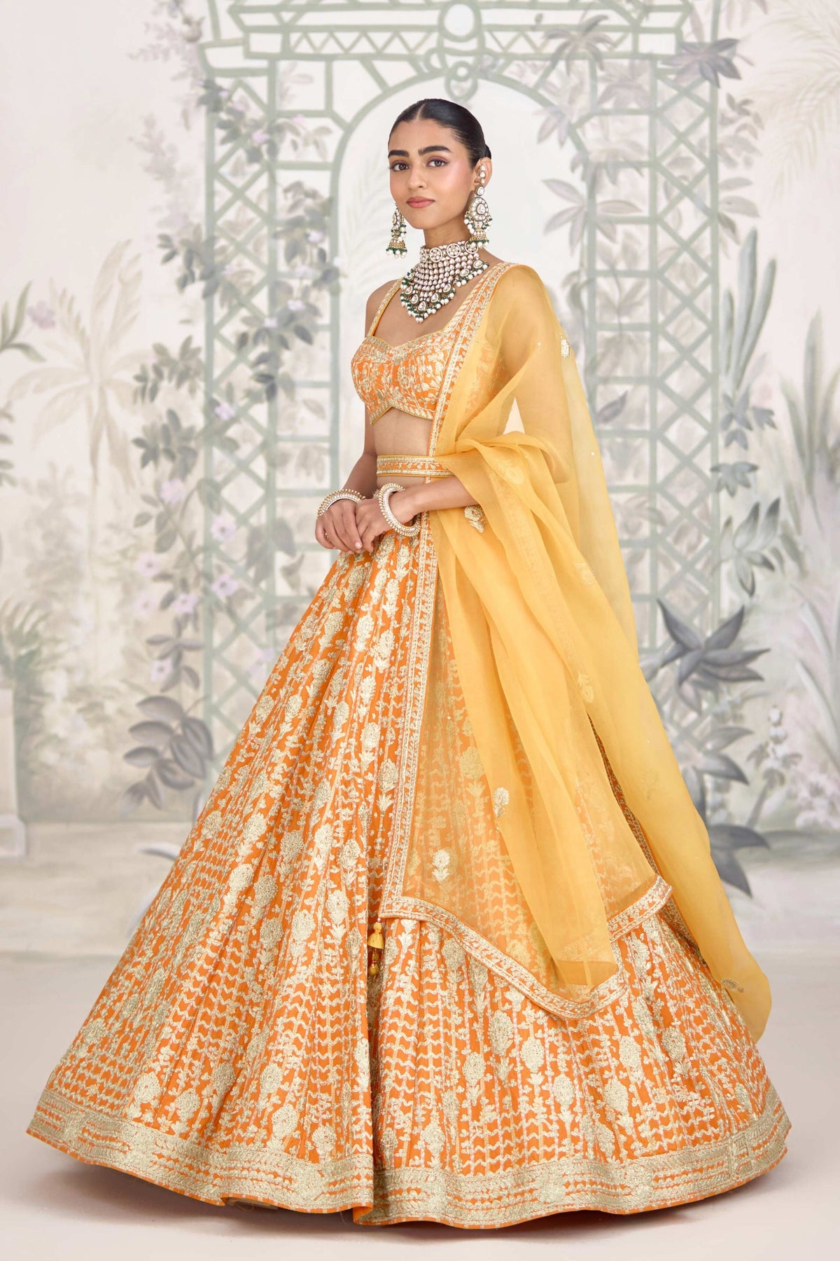 Marigold Orange Lehenga Set