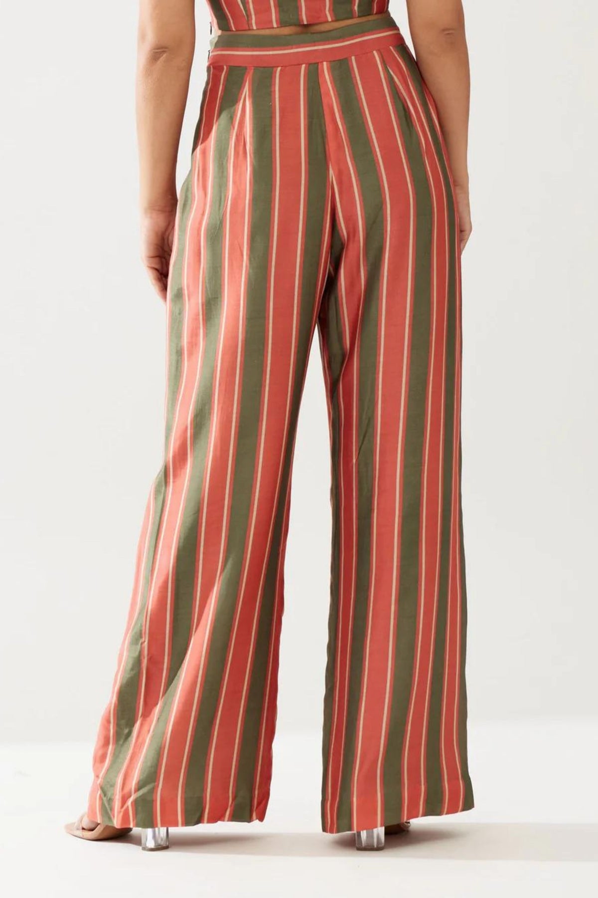 Red, Green And Cream Pants