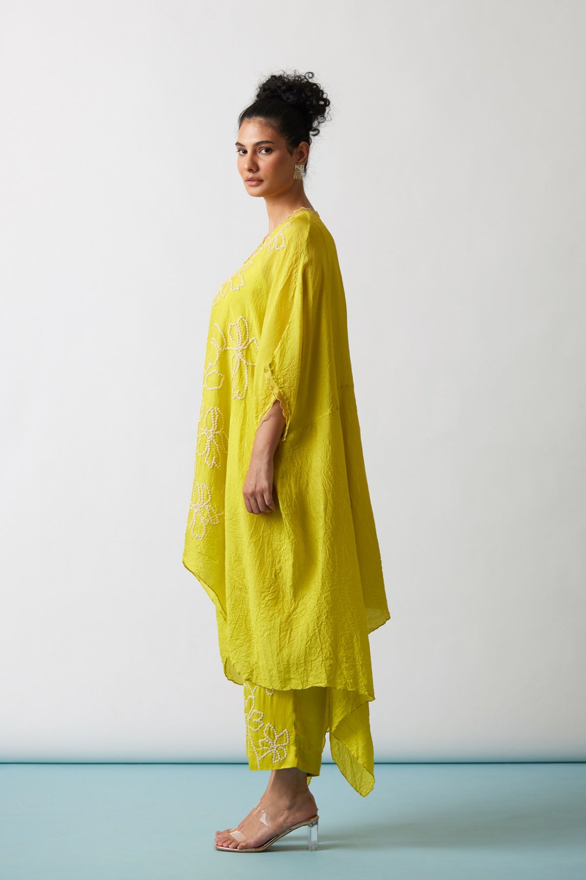 Citrene Silk Crushed Kaftan Set