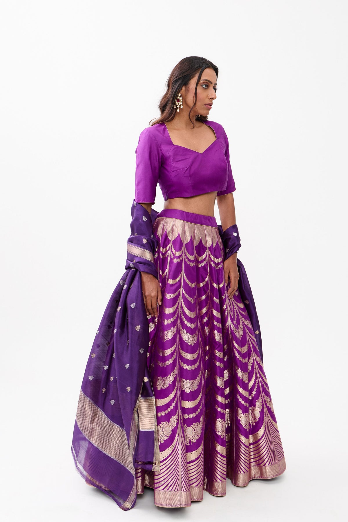 Purple Haar Lehenga Set