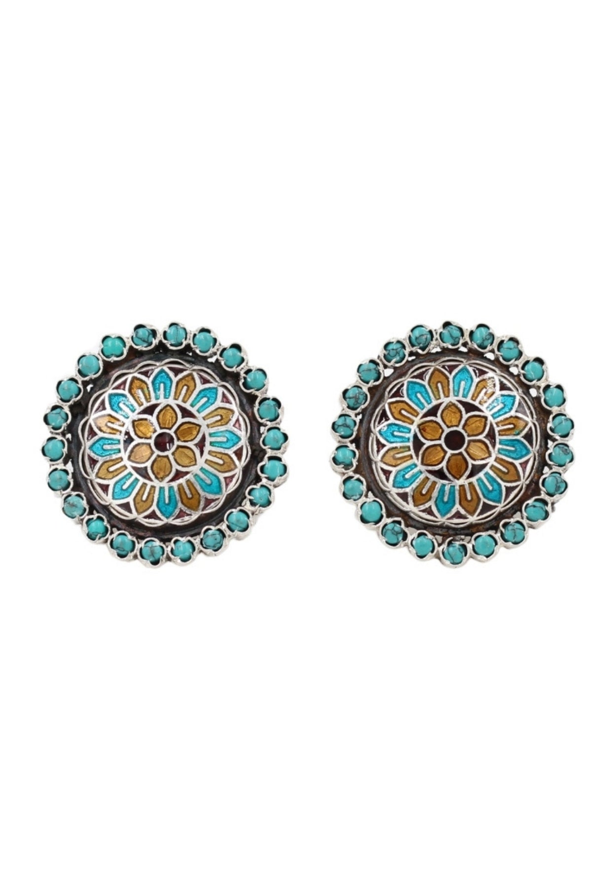 Artisanal Earrings in Multicolour