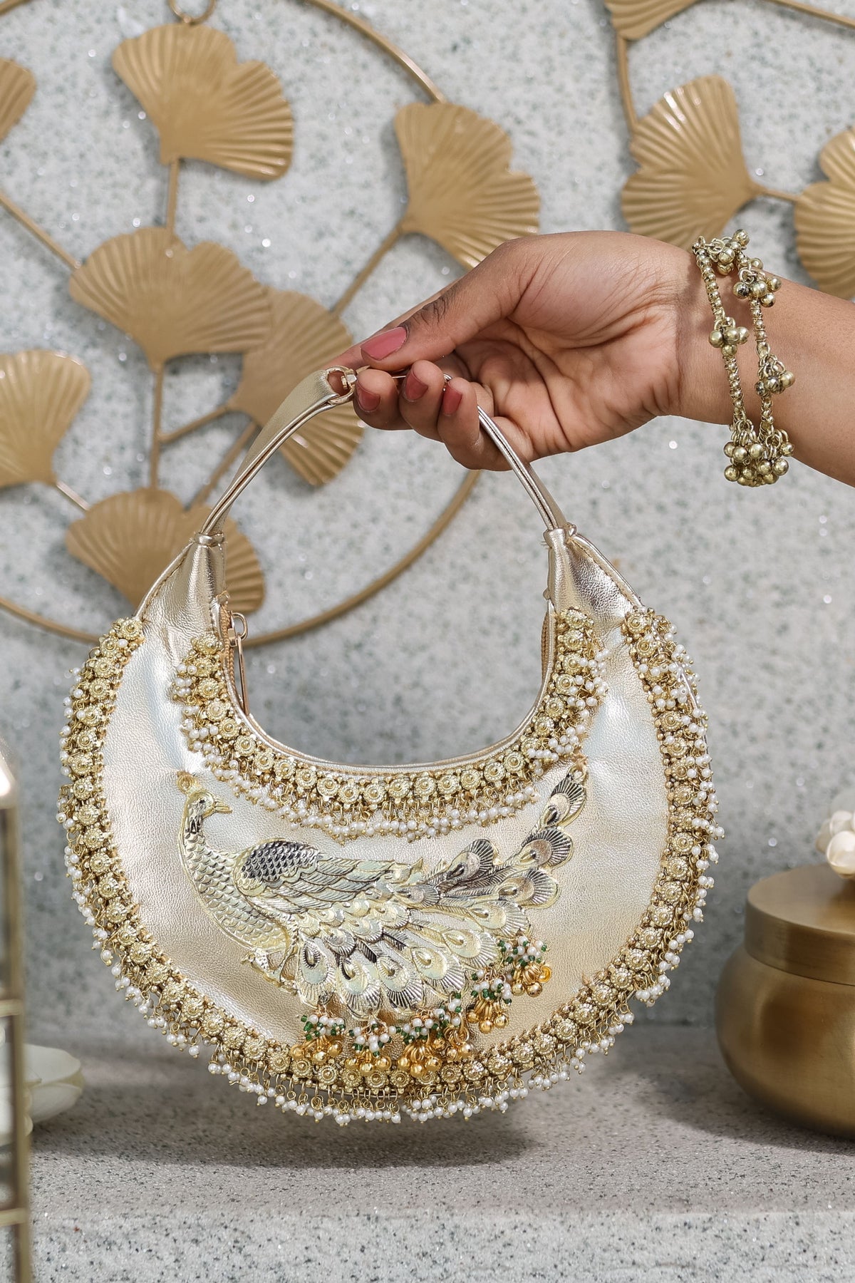 Mayuri Gold Handbag