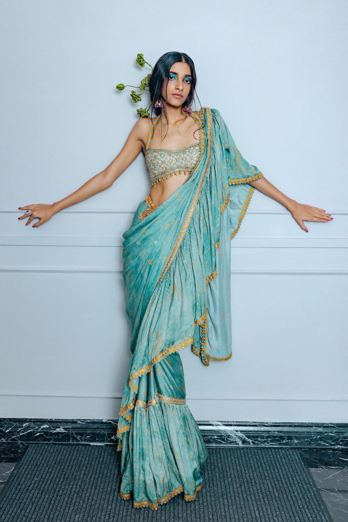 Sage Draped Saree