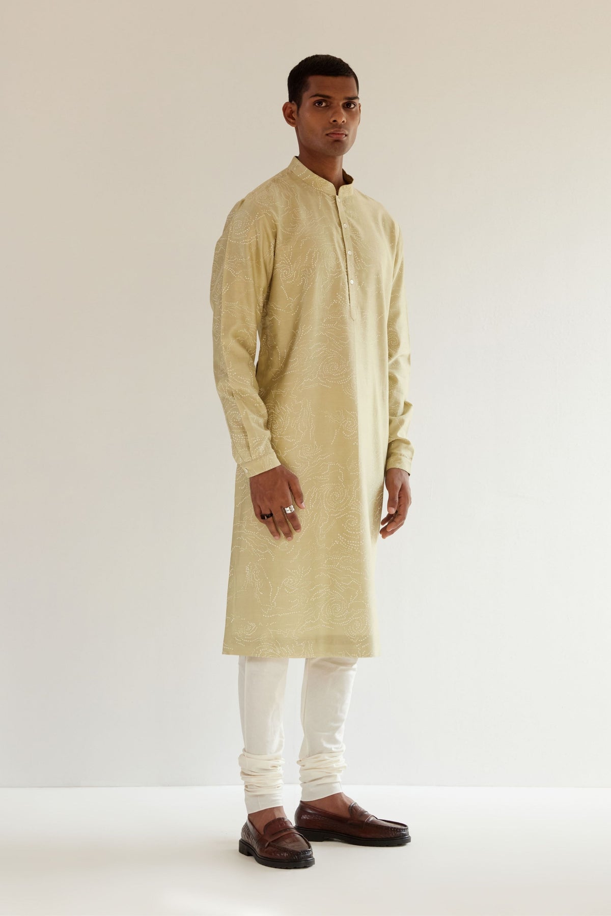 Black Hole Print Pastel Kurta Set