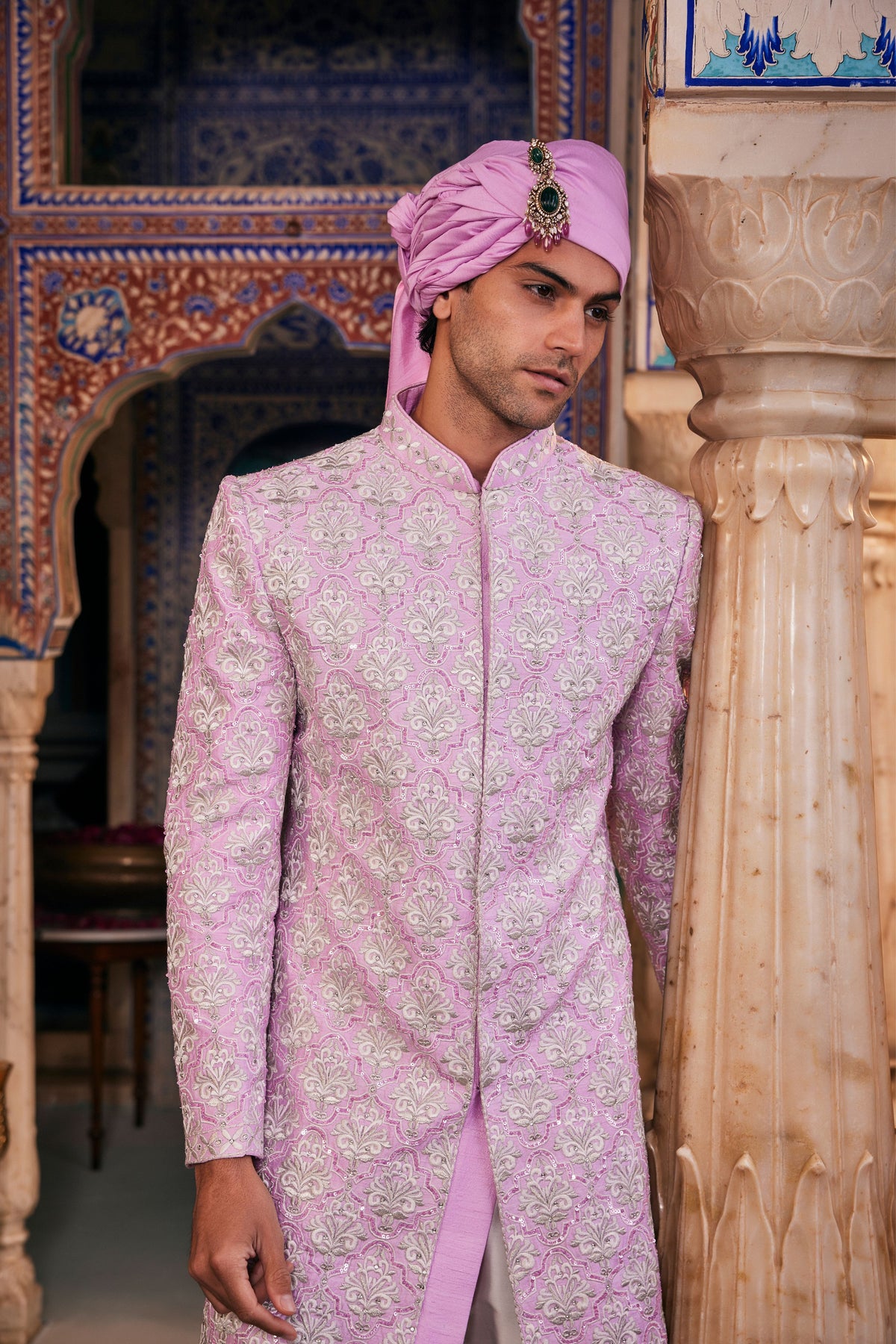 Lilac Atharva Sherwani Set