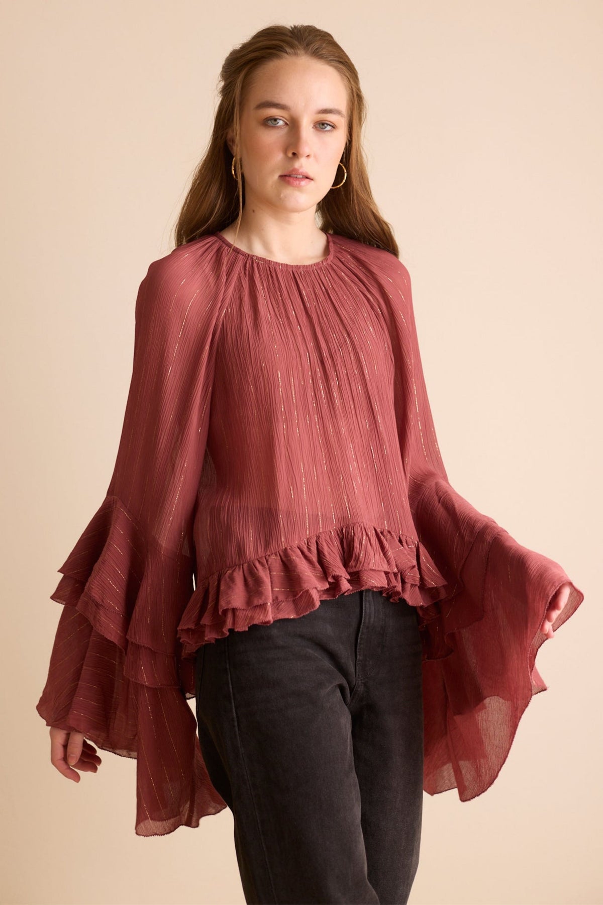 Burgundy Sophia Top