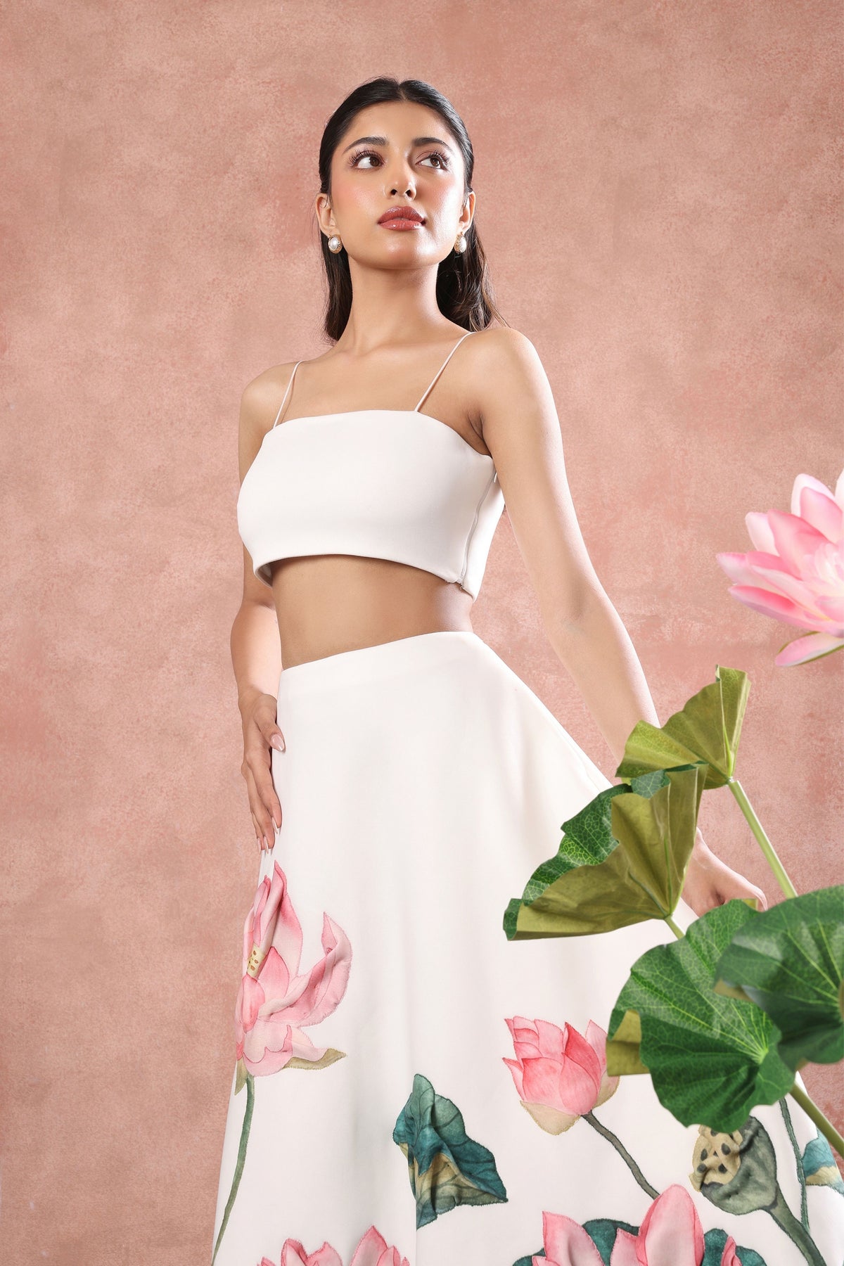 Printed Skirt Tube Top Set