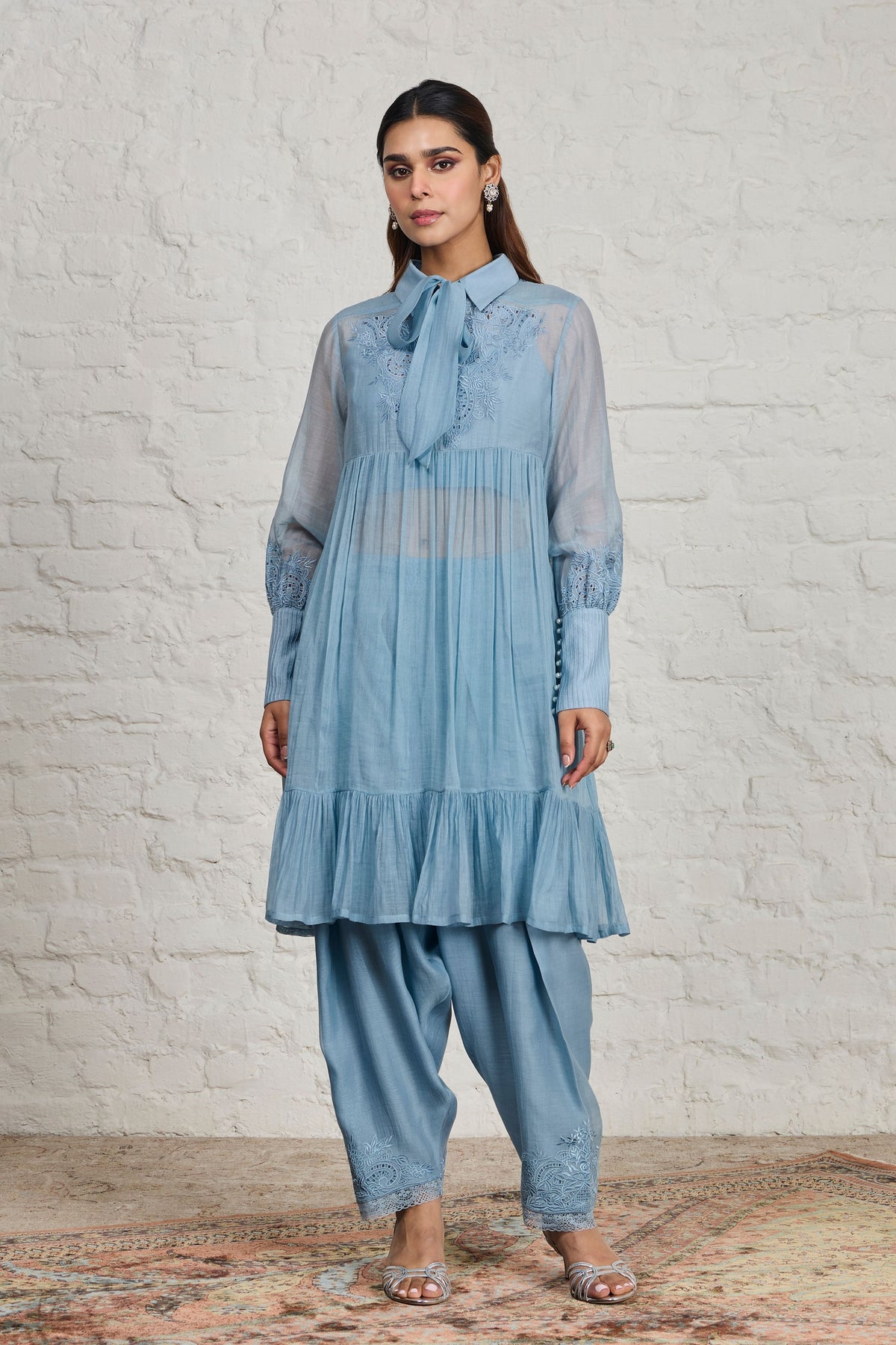 Cora Blue Tunic Set