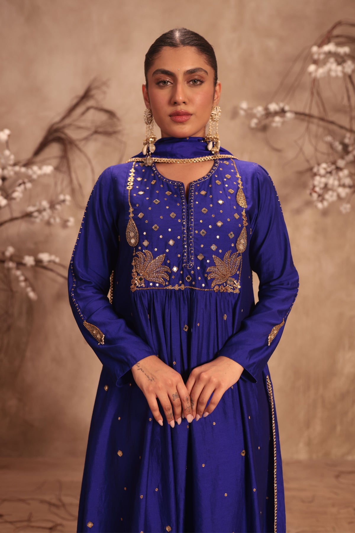 Indigo Frockstyle Kurta Set