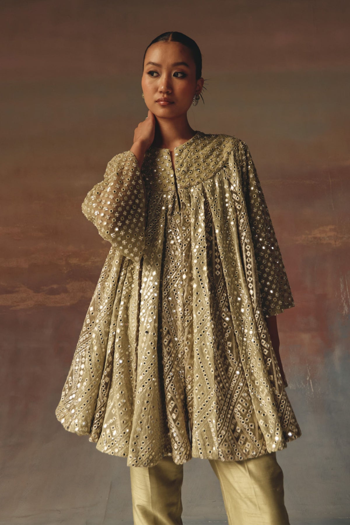 A-line Box Pleat Dress Jacket