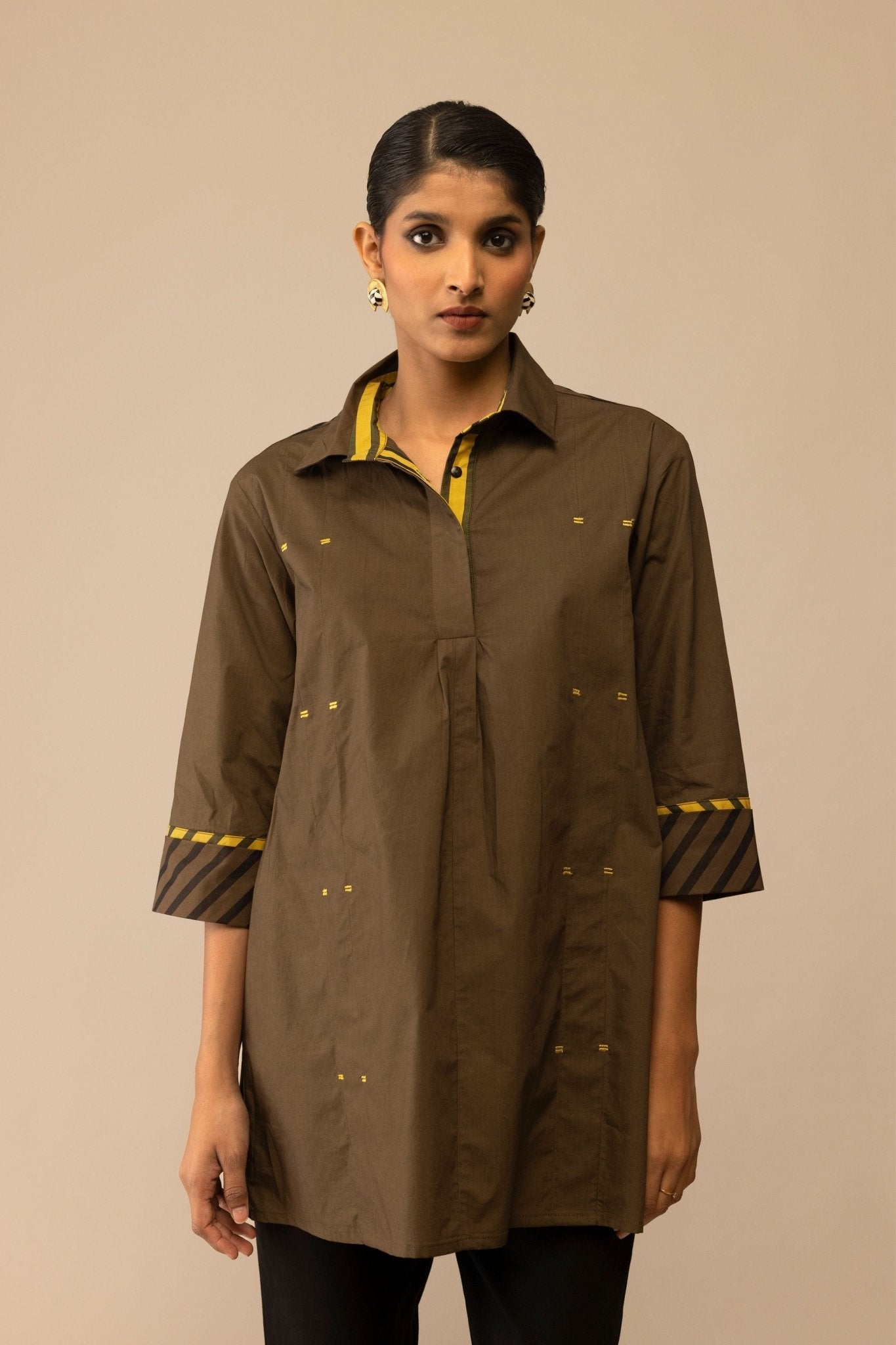 Neela Olive Top - Bunka - Elahe
