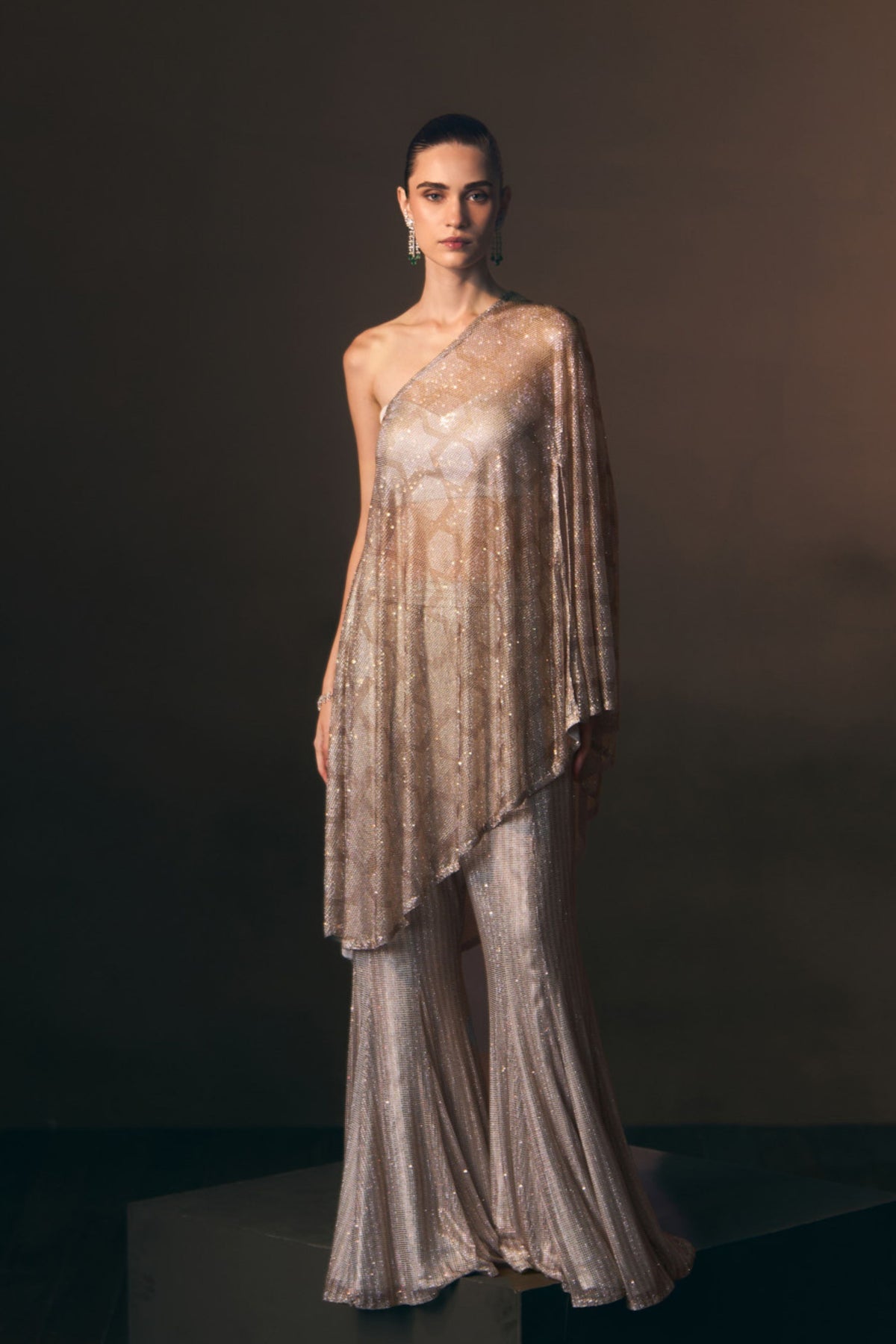 Moonstone Sharara Pants with Cape