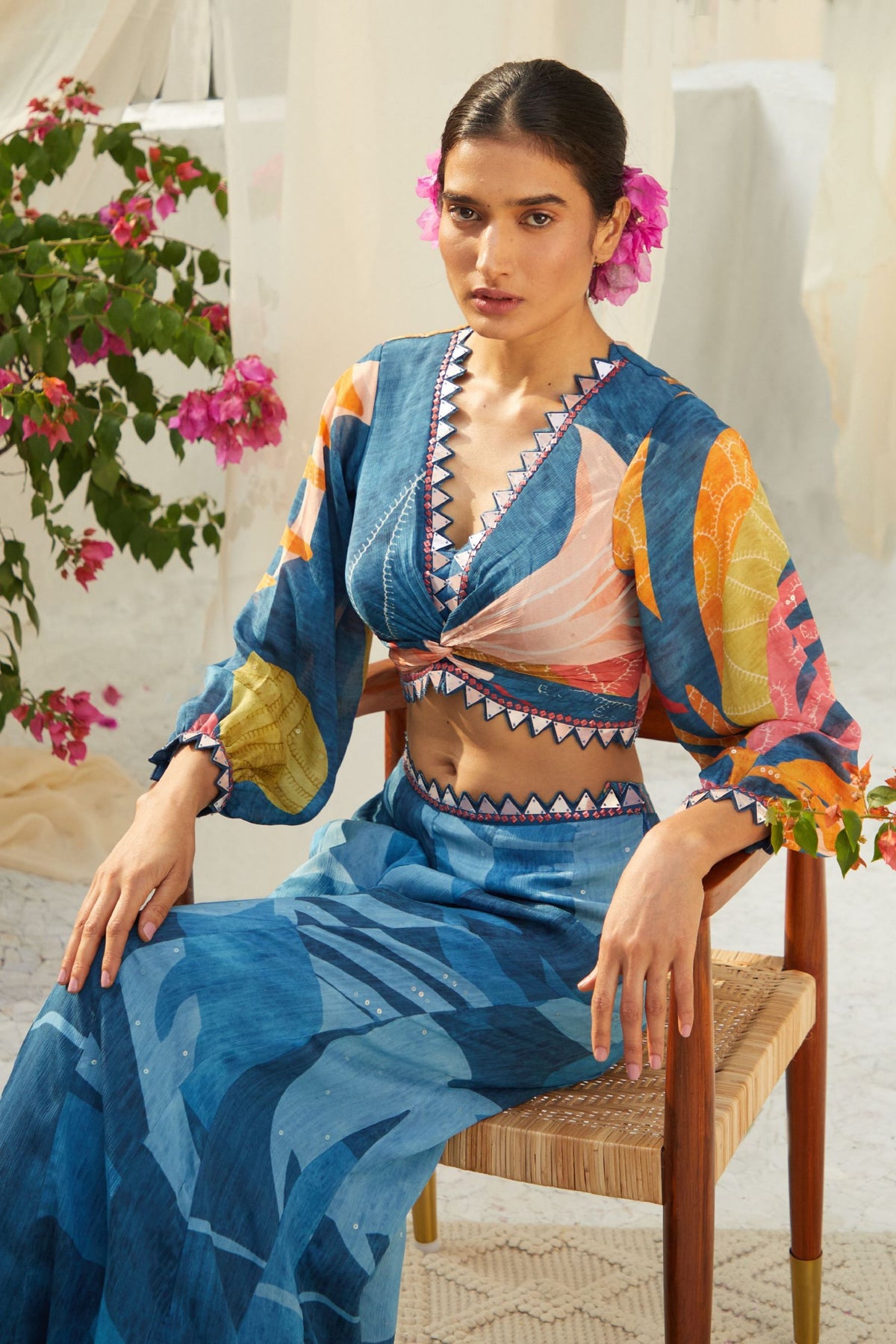 Sharara Set In Blue