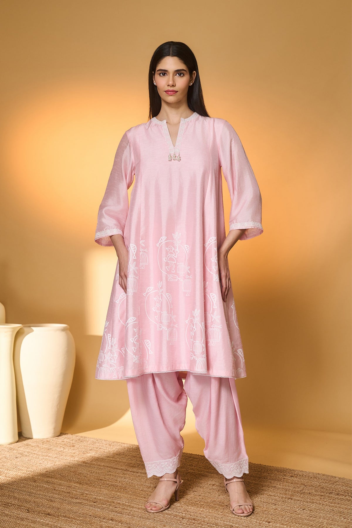 Blushing Bloom Kurta Set