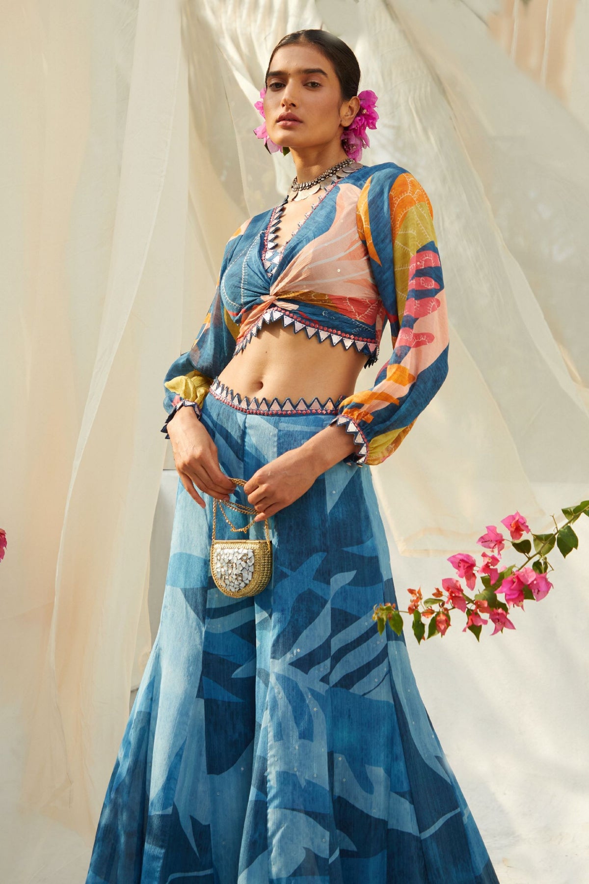 Sharara Set In Blue