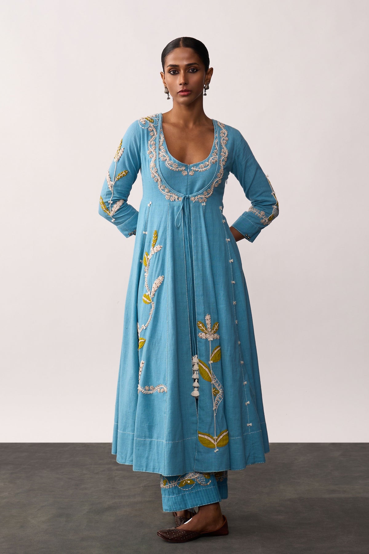 Hazrat Blue Anarkali Set