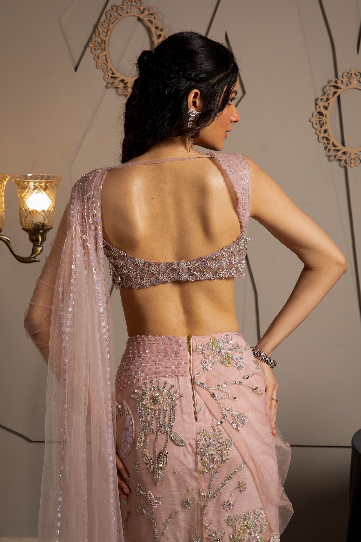 Lumina Drape Saree Set