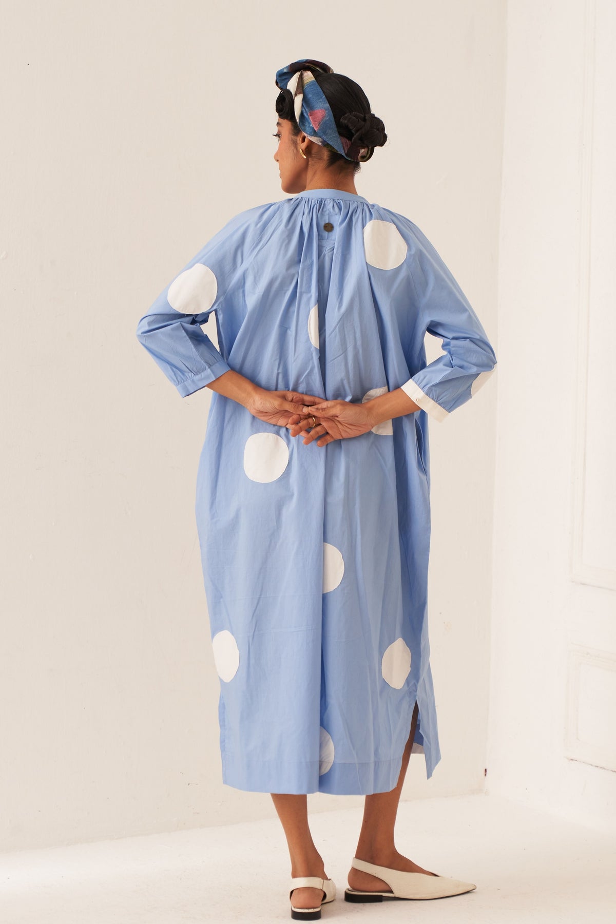 Luna Applique Gathered Dress