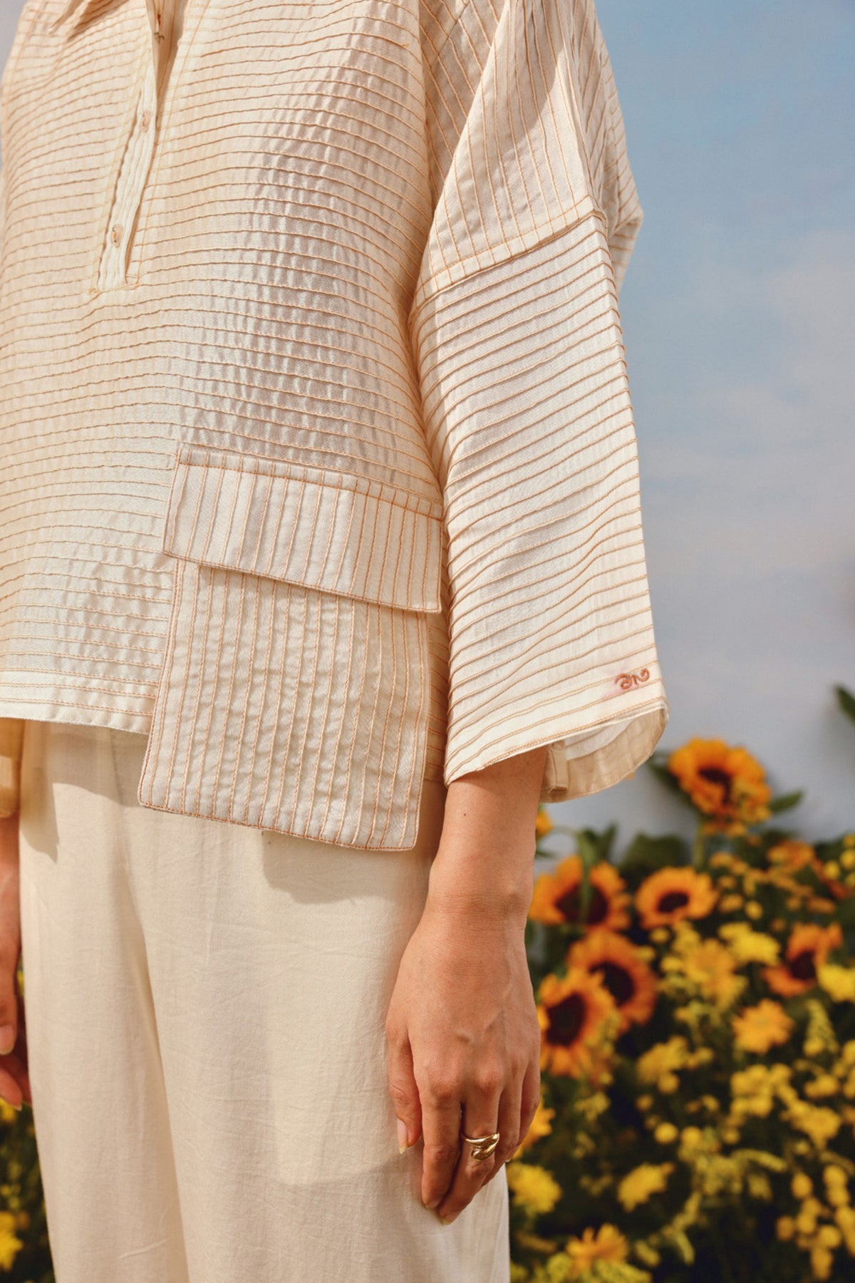 Pintuck Ivory Co-ord Set