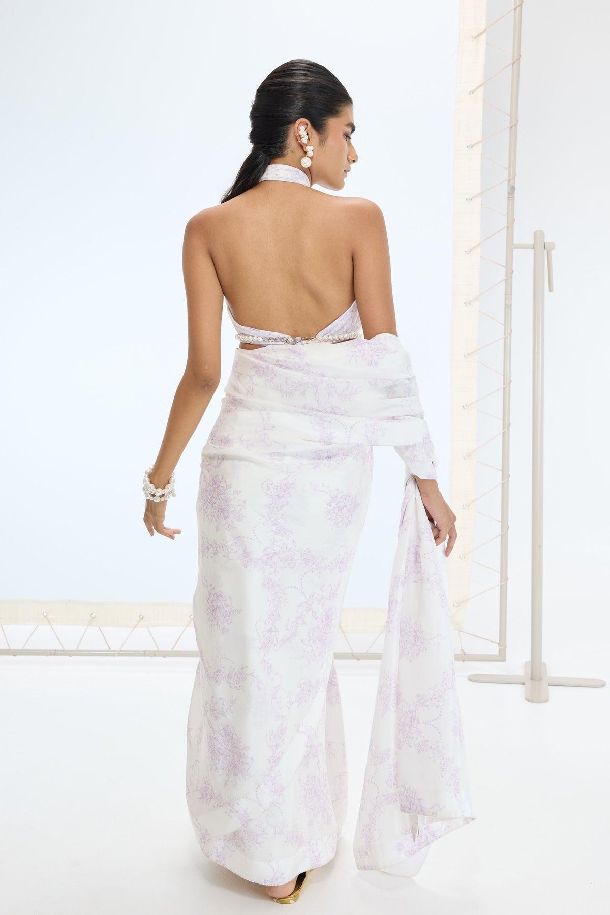The Ruby Saree in Off-white