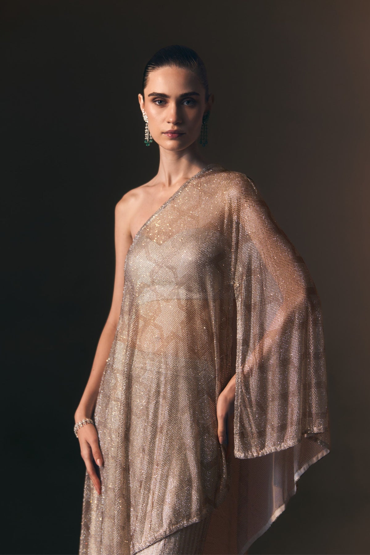 Moonstone Sharara Pants with Cape