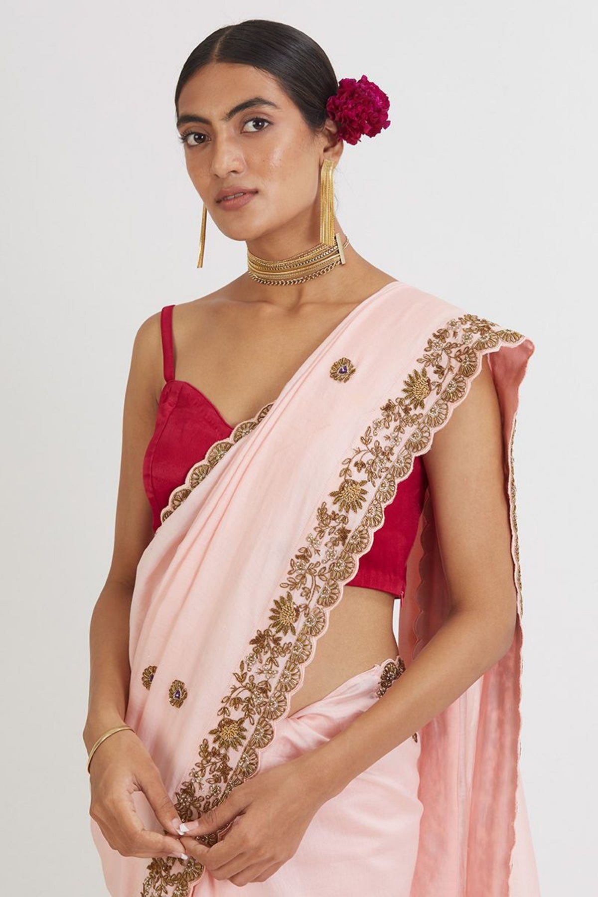 Zeenat Blush Saree Set