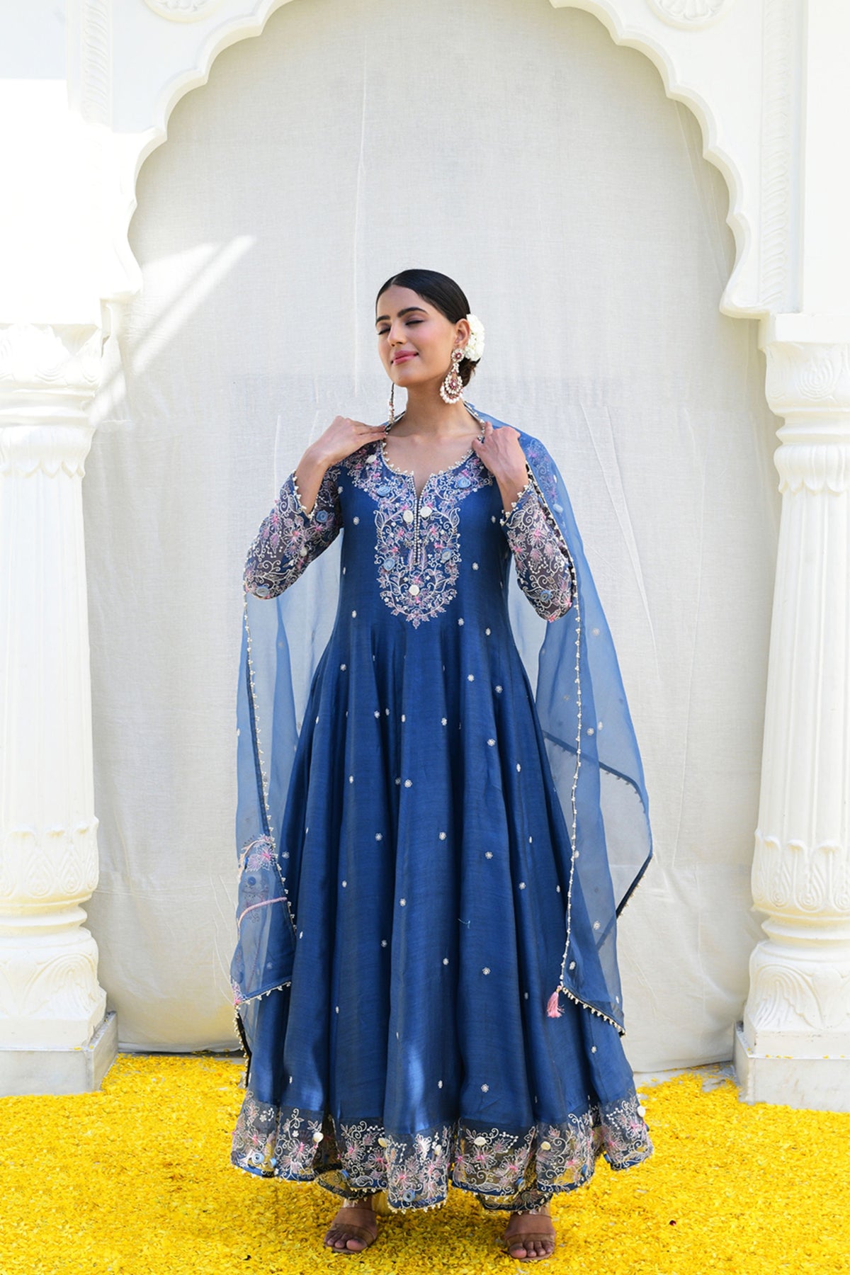 Blue Reef Anarkali set