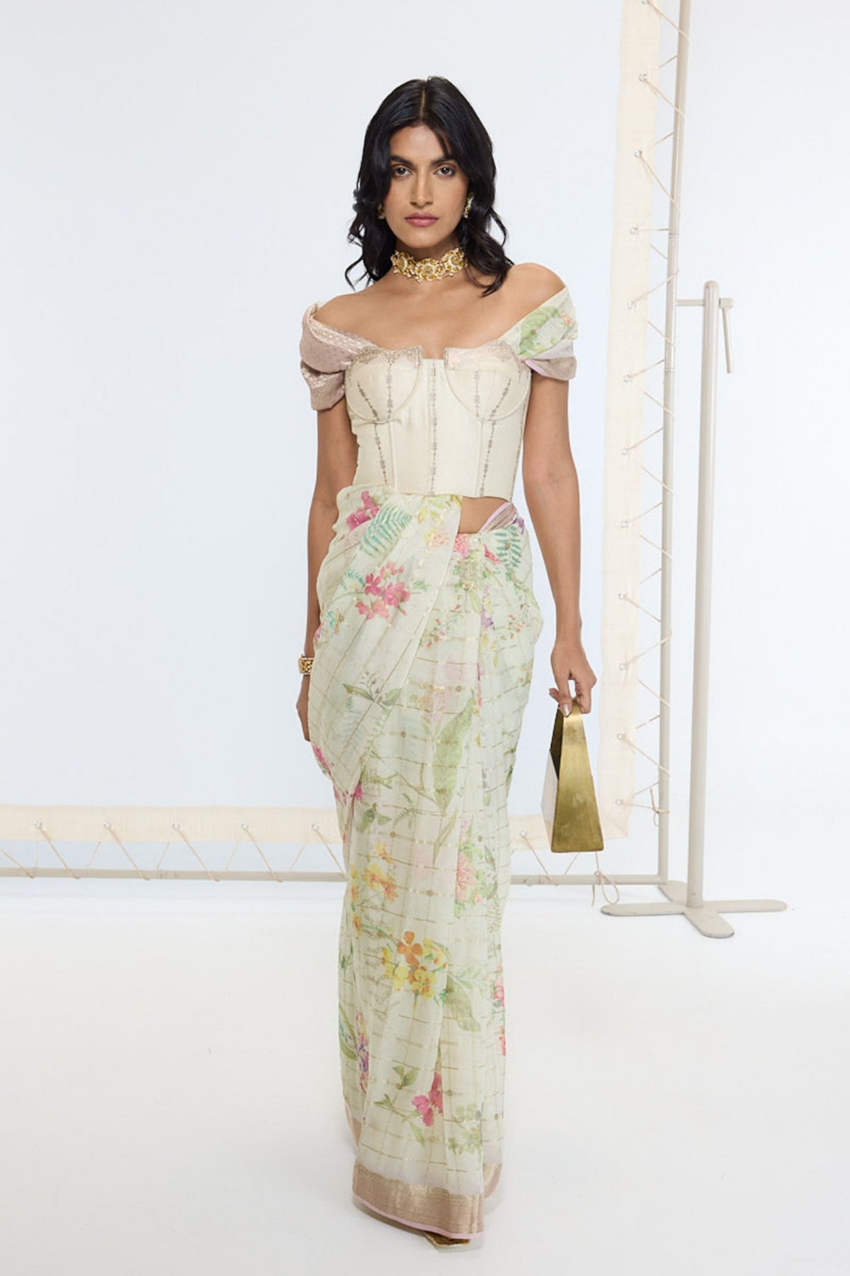 Handwoven Pistachio Green Printed Saree