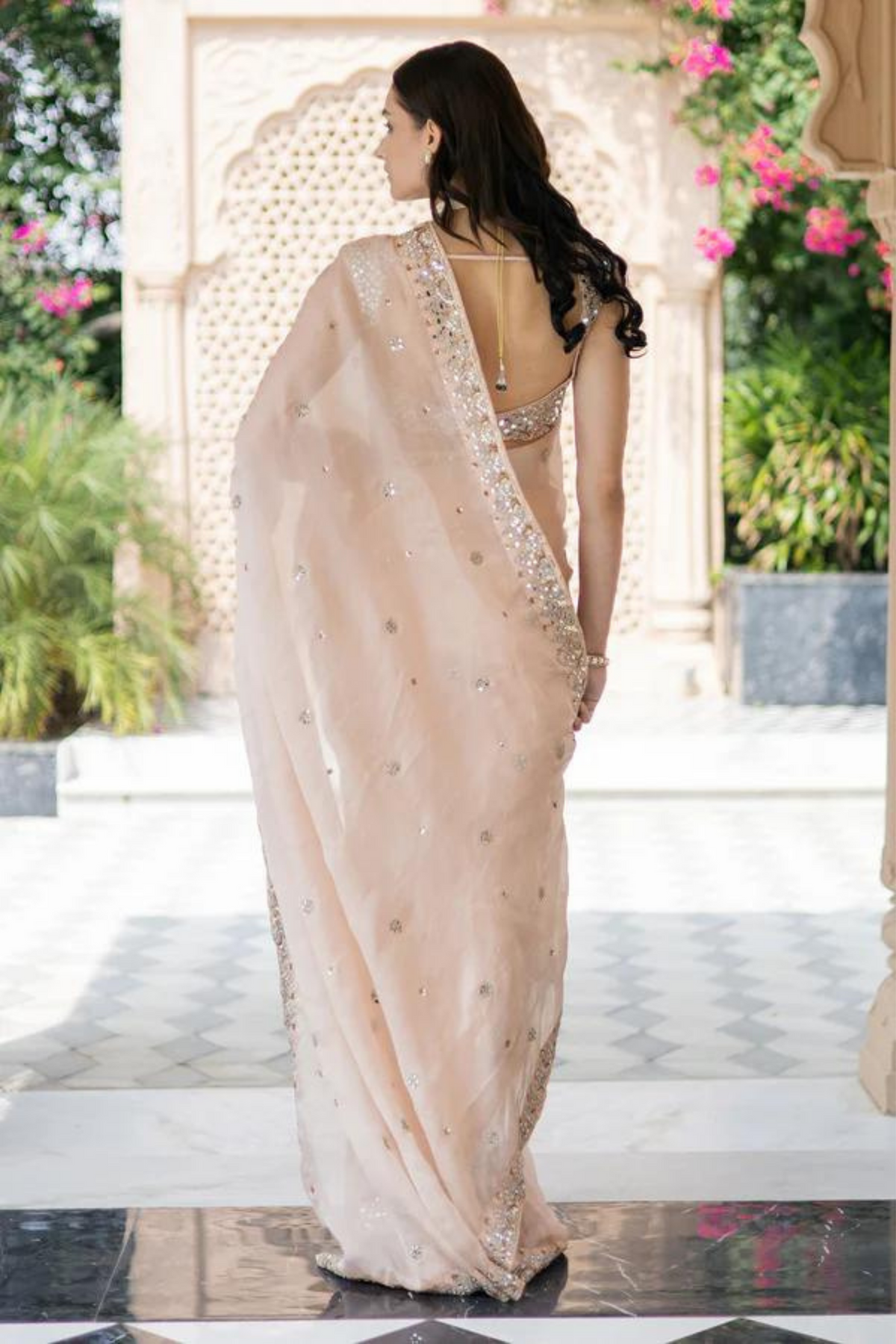 Blush Pink Saree Set