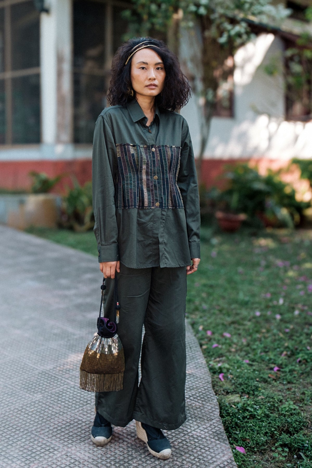 Upcycled Hunza Green Shirt