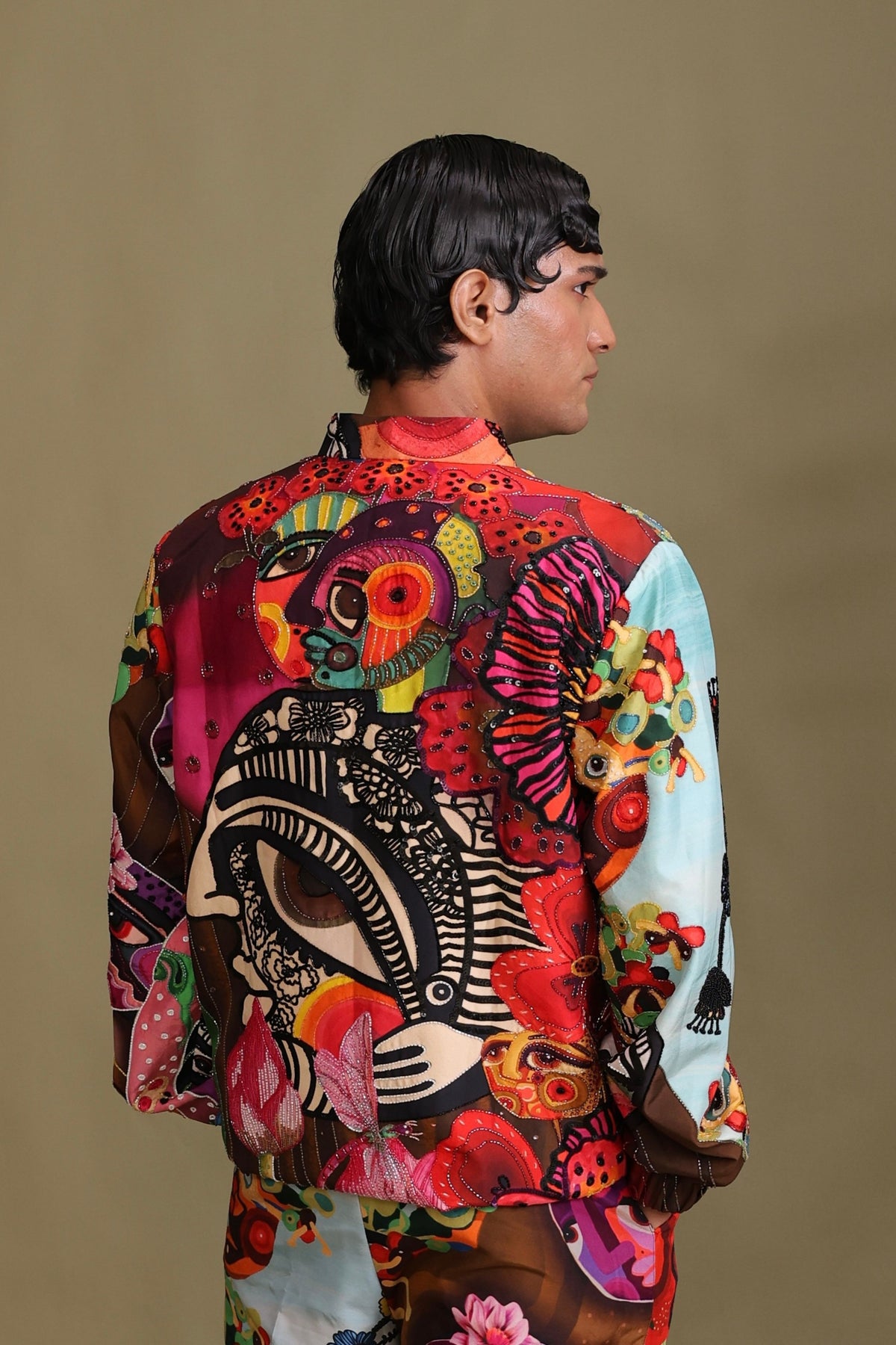 Whispering Forest Highlighted Bomber Jacket
