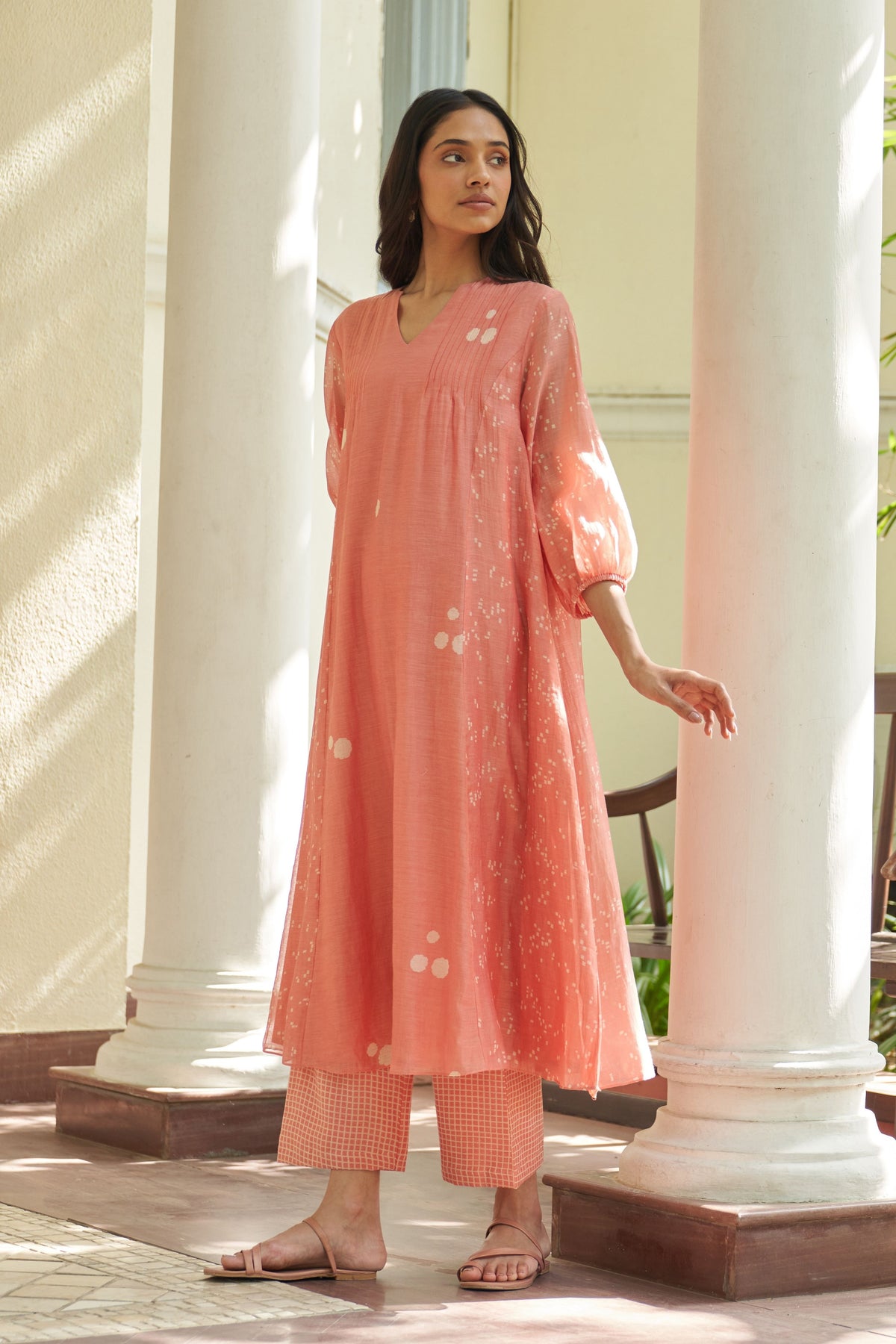 Hibiscus Pintuck Kurta Set