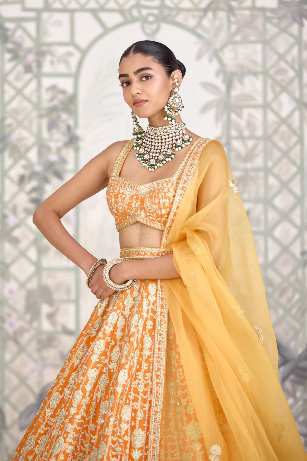 Marigold Orange Lehenga Set