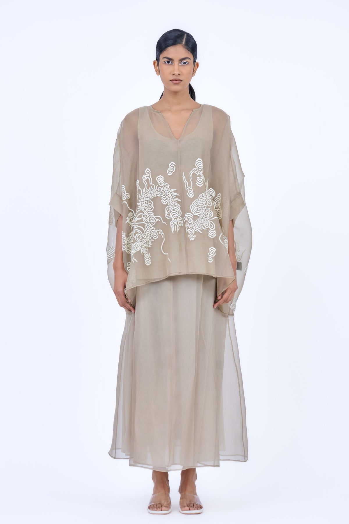 Threadwork Silk Organza Cape
