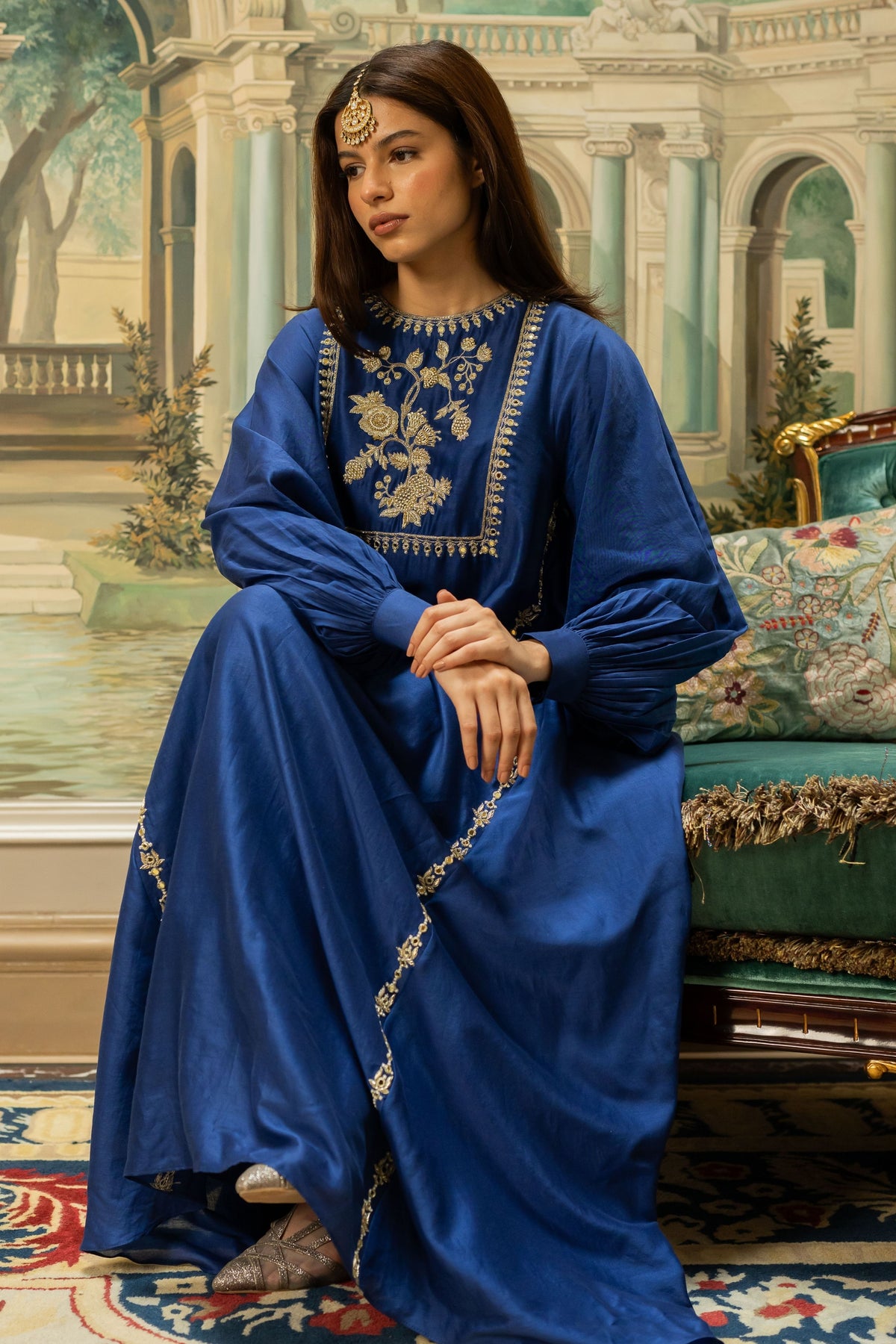 Electric Blue Kurta Set