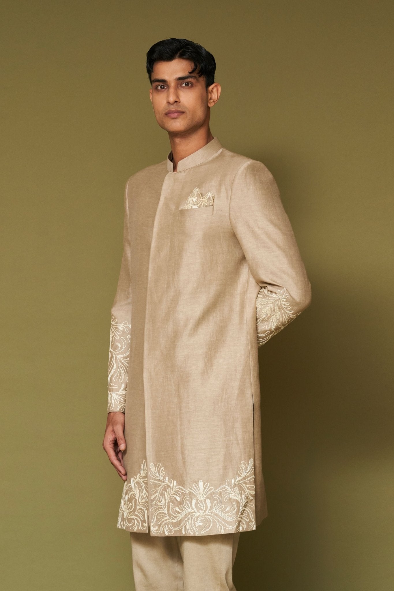 Sand Dori Sherwani Set - Devnaagri Menswear - Elahe