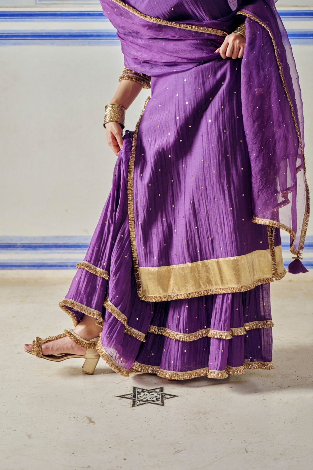 Imperial Purple Kurta Sharara Set