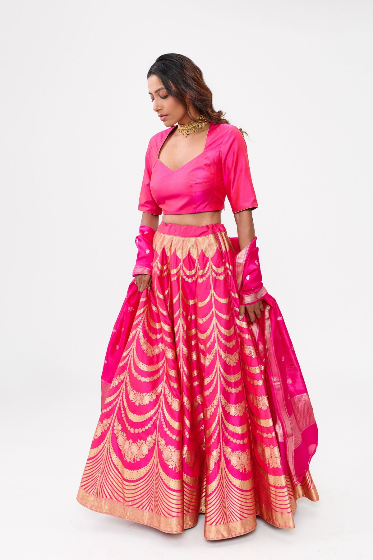 Rani Pink Haar Lehenga Set