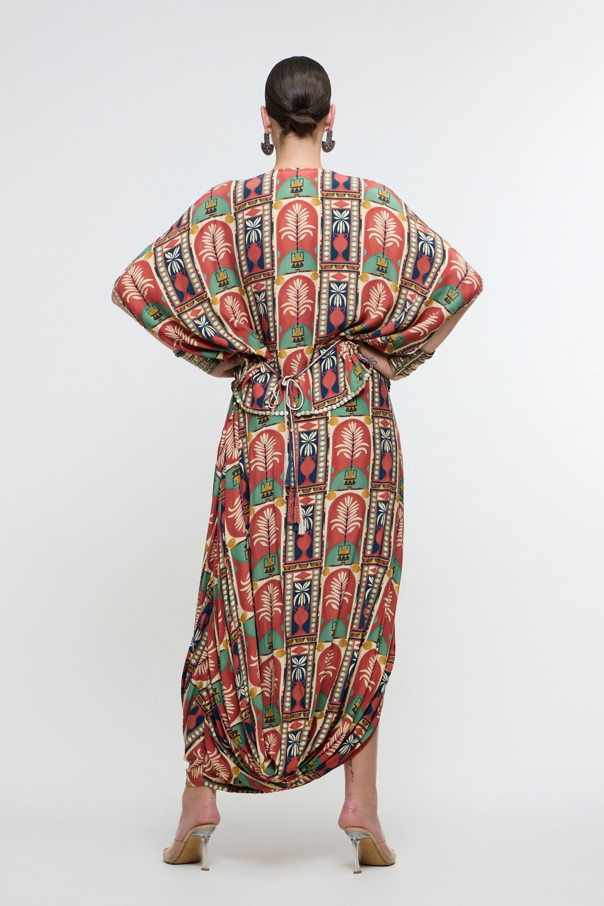 Charbagh Metallic Short Kaftan Set
